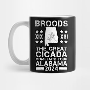 Great Cicada Comeback Tour Alabama 2024 Cicada broods XIII and XIX i Mug